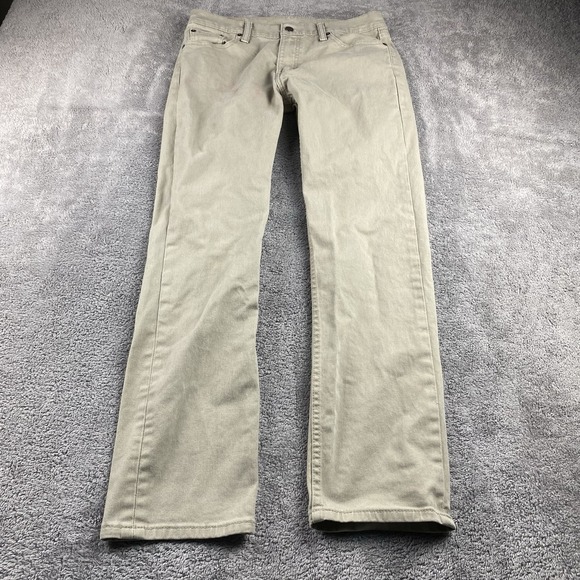 Levi's Other - Levis 513 Slim Straight Jeans Mens 30x30 Beige Low Rise
